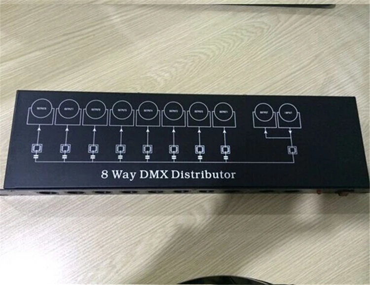 Лучшее качество 8CH DMX сплиттер DMX512 светильник сценический светильник s разделитель усилителя сигнала 8 способ DMX Дистрибьютор