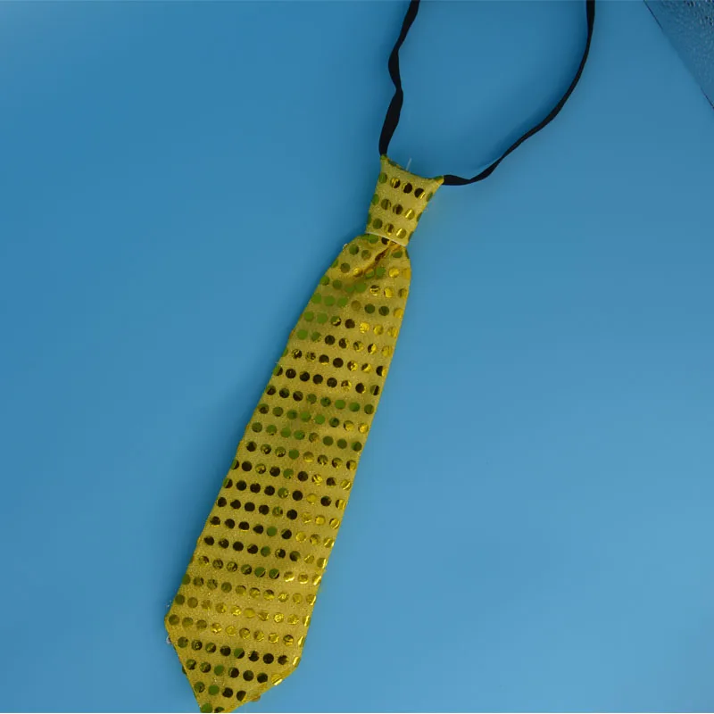 tie yellow Светящийся галстук для мужчин и женщин мигающий светящийся галстук-бабочка светодиодный мигающий Блестки светящийся День рождения Свадебные украшения - Цвет: tie yellow