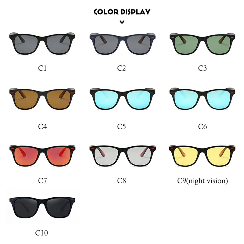 MVBBFJR модные квадратные Мужские поляризационные солнцезащитные очки для вождения