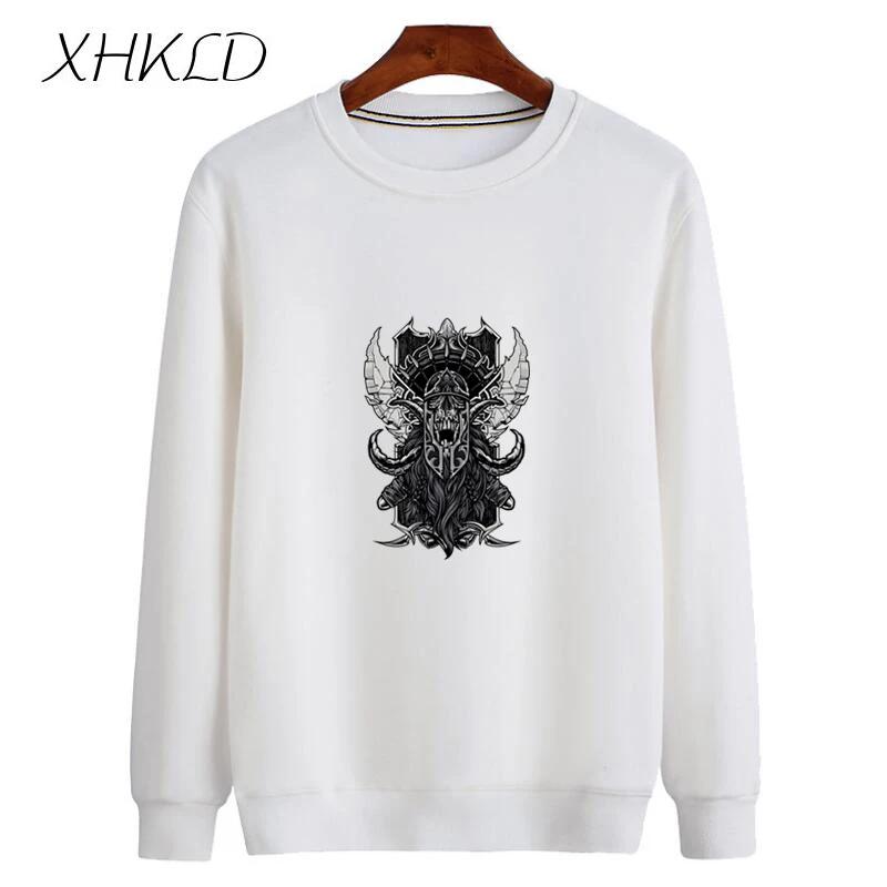 Xhcld Забавный Печатный пуловер спортивный костюм унисекс толстый мужской свитер с