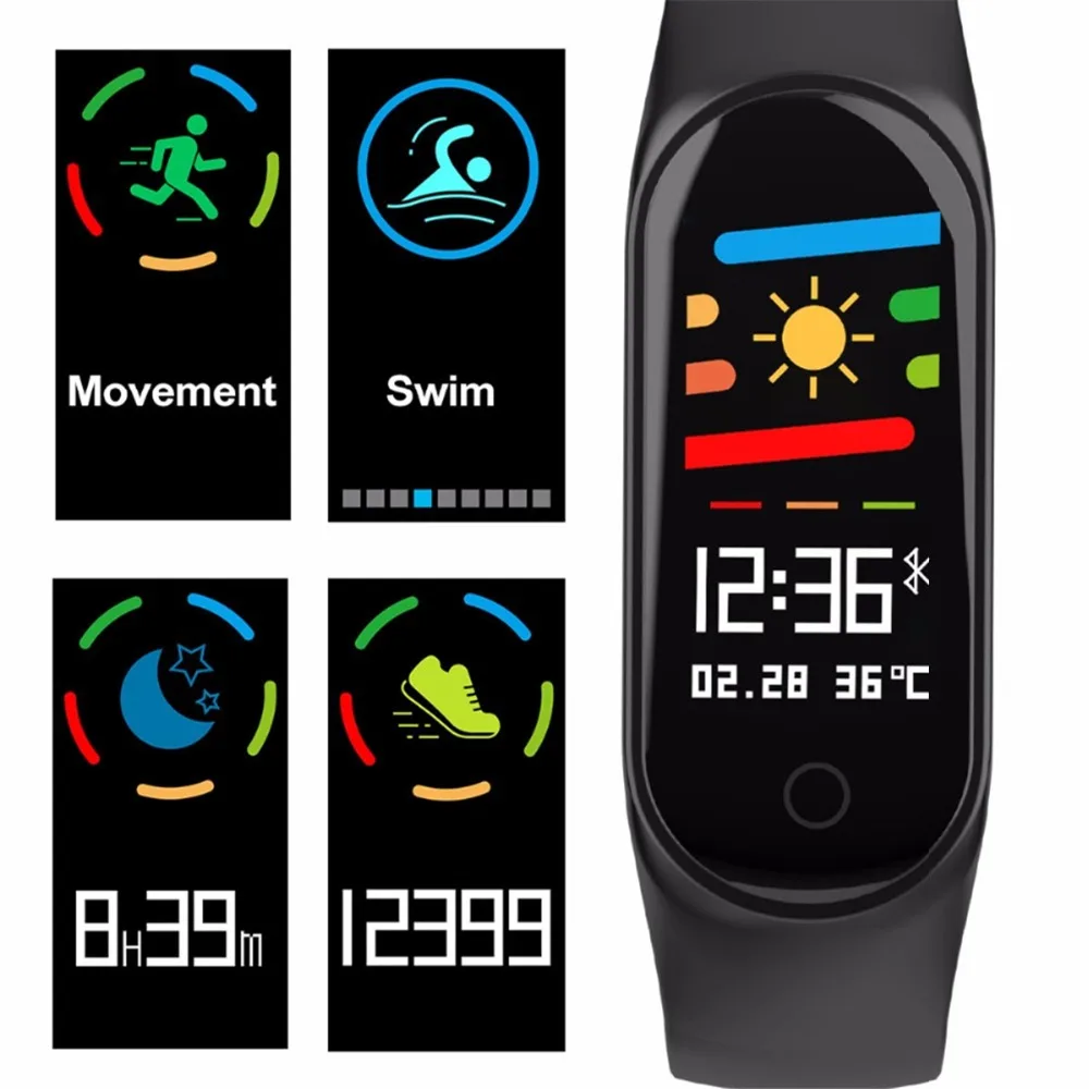OGEDA 2019 Sports Men Smart Watch Bluetooth M3s Backlight Fashion Top Pulse Fitness Tracker LED Digital Color Screen Waterproof | Наручные