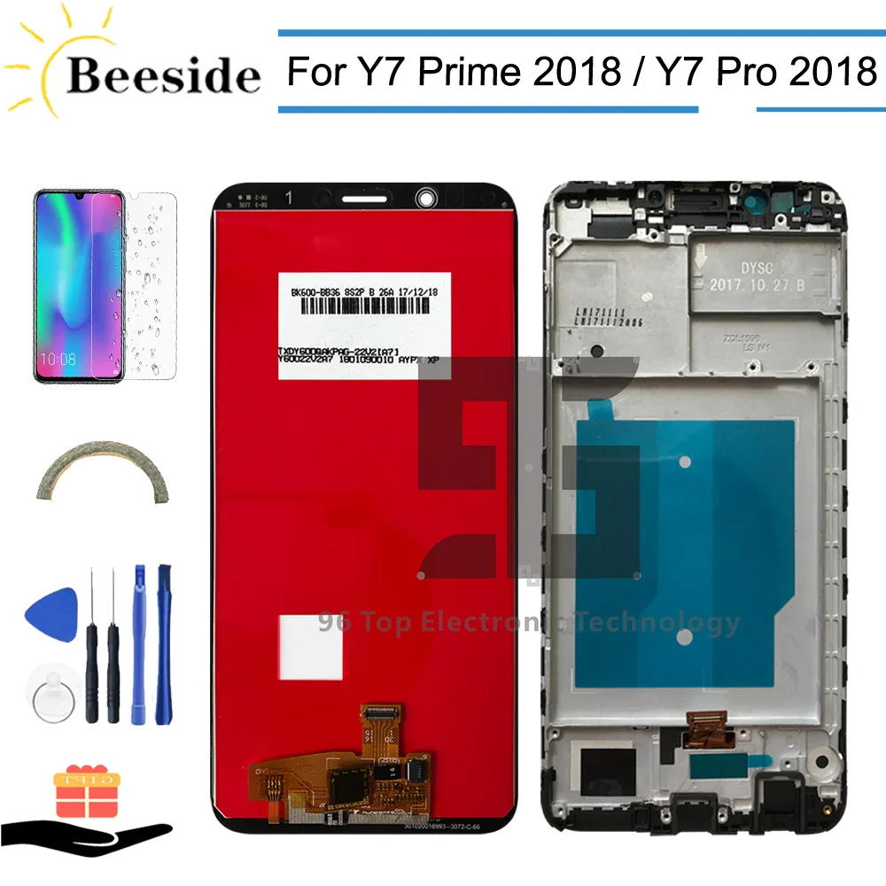 AA + Качество ЖК рамка для Huawei Y7 Prime 2018/Y7 Pro LDN LX1/LDN L21 дисплей сенсорный экран