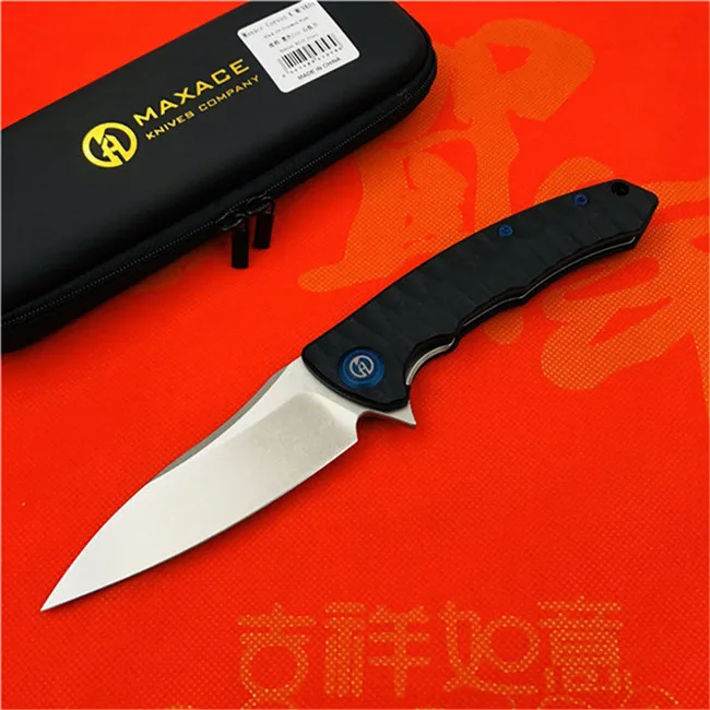 MAXACE Raven- K складной нож G10 Ручка Bailu K110 стальной складной нож s Открытый Кемпинг рыболовные инструменты - Цвет: black