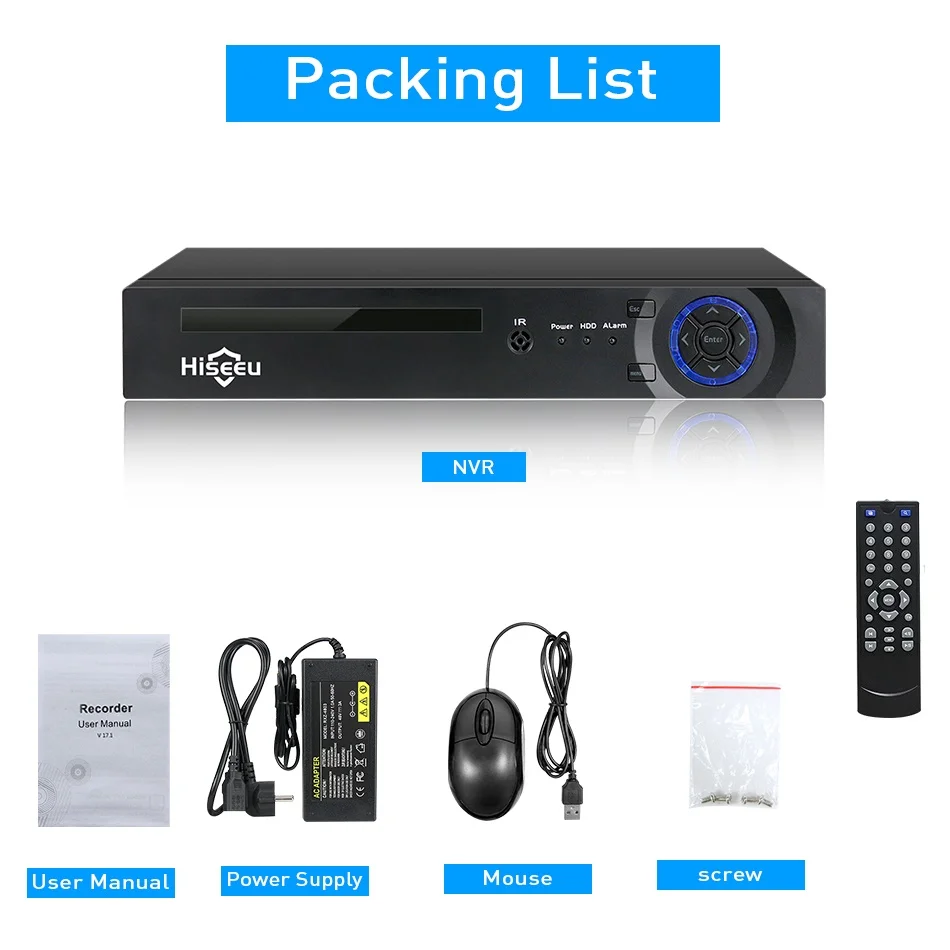 H.265 POE NVR 48V 4CH 8CH для hilkvision сетевой видеорегистратор Dahua 1080P 4MP 5MP POE IP Камера 802.3af ONVIF CCTV NVR цифровой видеогеристратор обособленный для приложение просмотра Hiseeu
