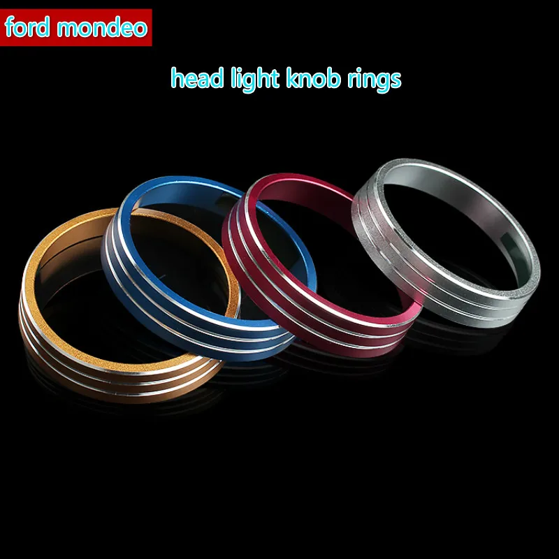 

new headlight knob rings for 2013 ford focus mendeo edge escort headlamp knob, 4 colors metal products.