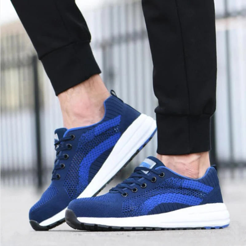 Защитная обувь для работы дышащая сетчатая Уличная со стальным носком