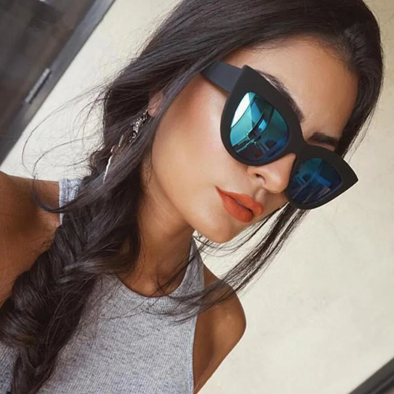 Женские Модные солнцезащитные очки кошачий глаз в ретро стиле модные