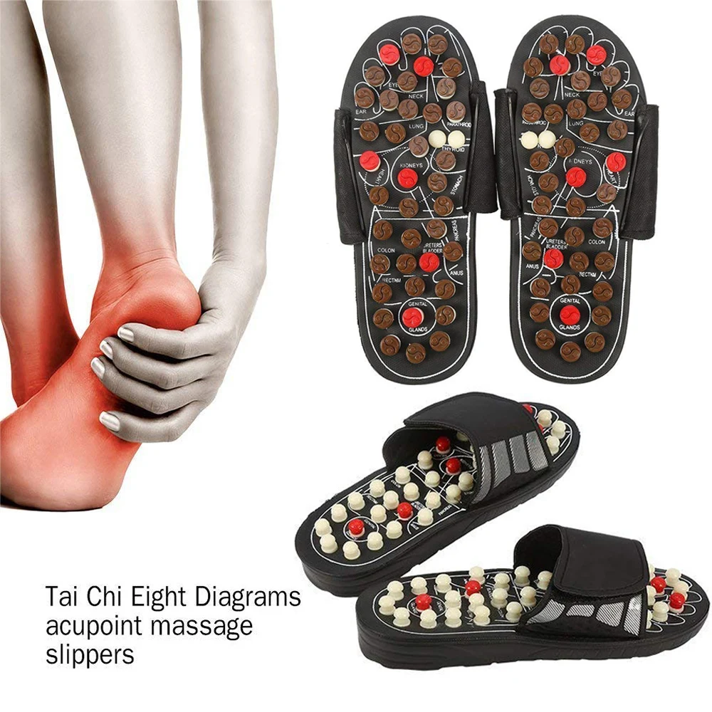 

Unisex Massage Slippers Sandal For Men Feet Chinese Acupressure Therapy Medical Rotating Foot Massager Shoes