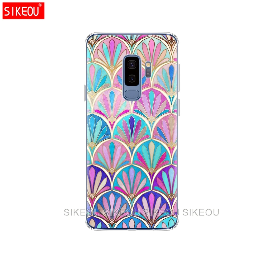 silicone case for Samsung Galaxy S9 S8 S7 S6 edge S5 S4 S3 PLUS phone cover Rainbow Pastel Watercolor Moroccan | Мобильные телефоны