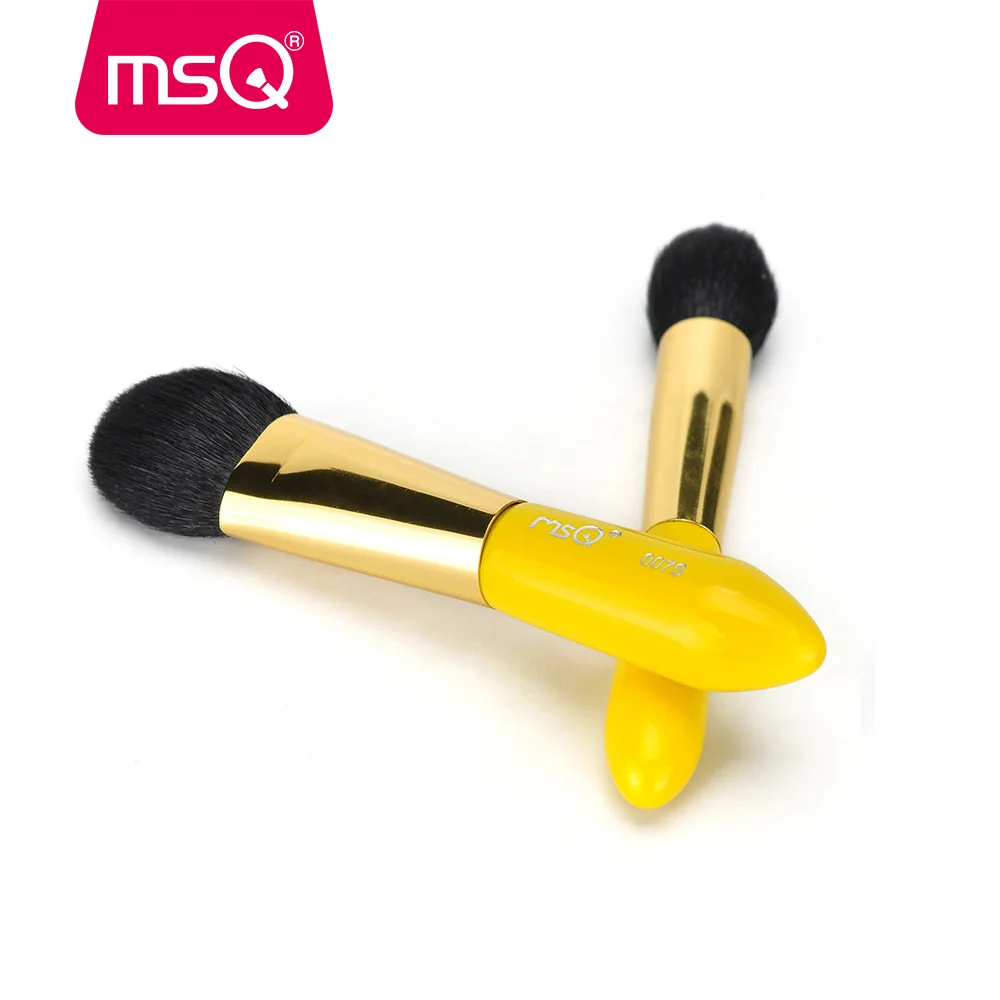 MSQ Новое поступление лимон Цвет Макияж Кисточки Проблеск козьей шерсти контуров