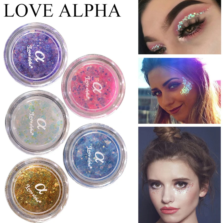 Красота 5 цветов Тени для век Алмазный Блеск тени Палитра Сияющий макияж