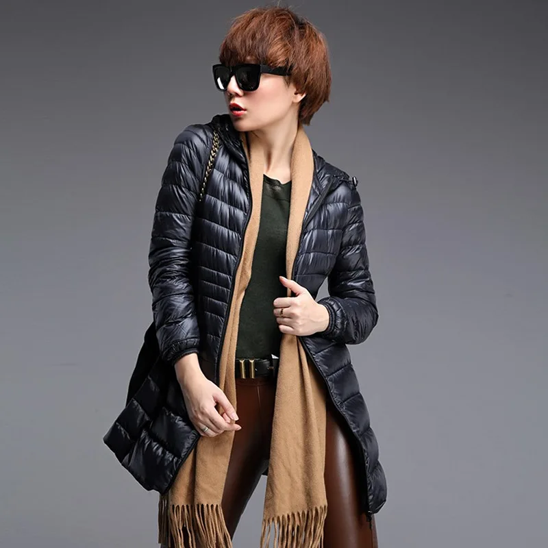 Женское зимнее пальто 80% белый пуховик на утином пуху женские ультра легкие