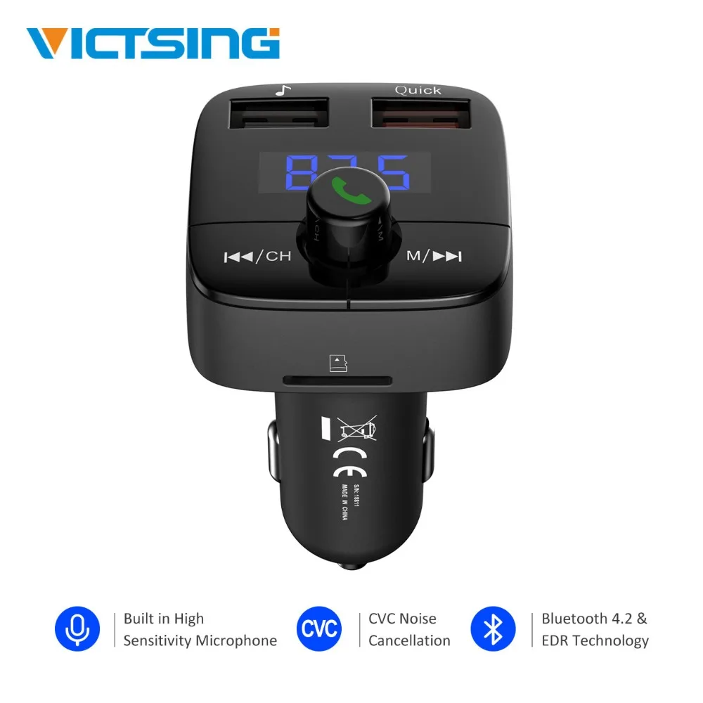 VicTsing 194A беспроводной адаптер автомобильный комплект шумоподавление Bluetooth fm