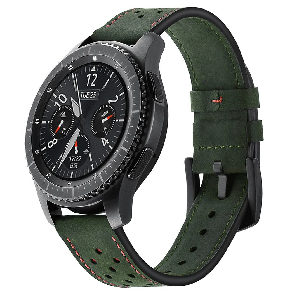 Ремешок Laforuta для Samsung Gear S3 Frontier Bnad классический кожаный браслет Galaxy 46 мм 22