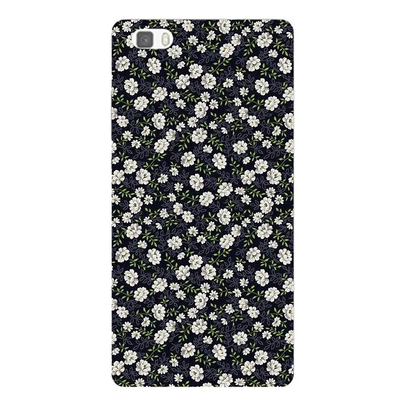 Case for Huawei Ascend P8 Back Cover Flower Original Hard Plastic Printed Cat Animal Phone | Мобильные телефоны и