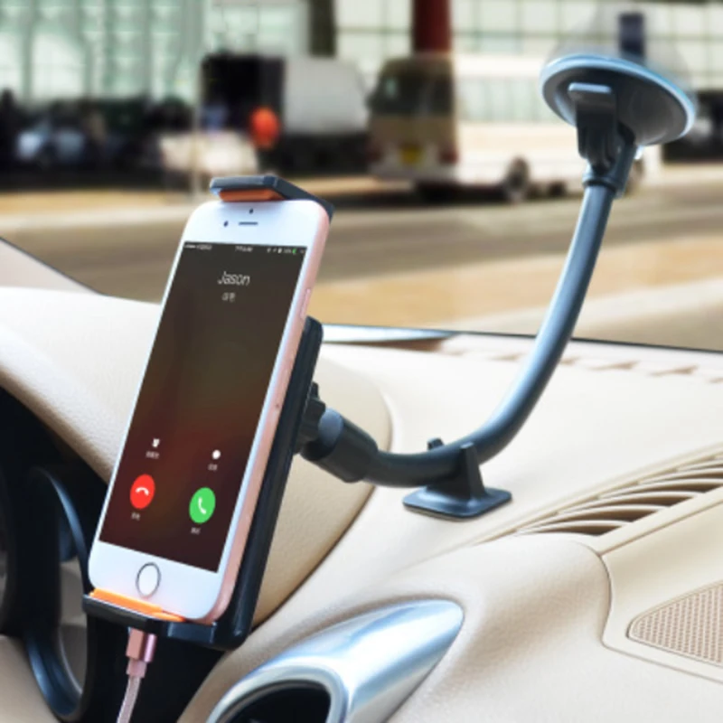 Универсальный автомобильный держатель для смартфона на лобовое стекло с длинным