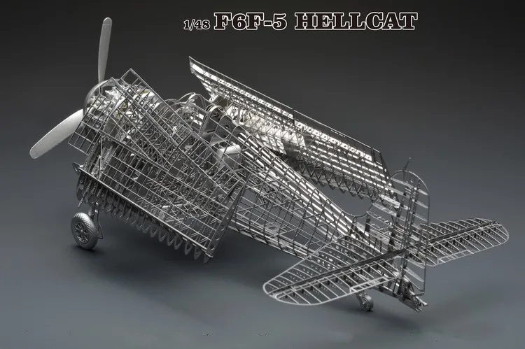 1:48 ГРУММАН F6F Hellcat Складное крыло весело 3d из металла DIY Миниатюрная модель Наборы головоломки Игрушечные лошадки дети мальчик с хобби здания