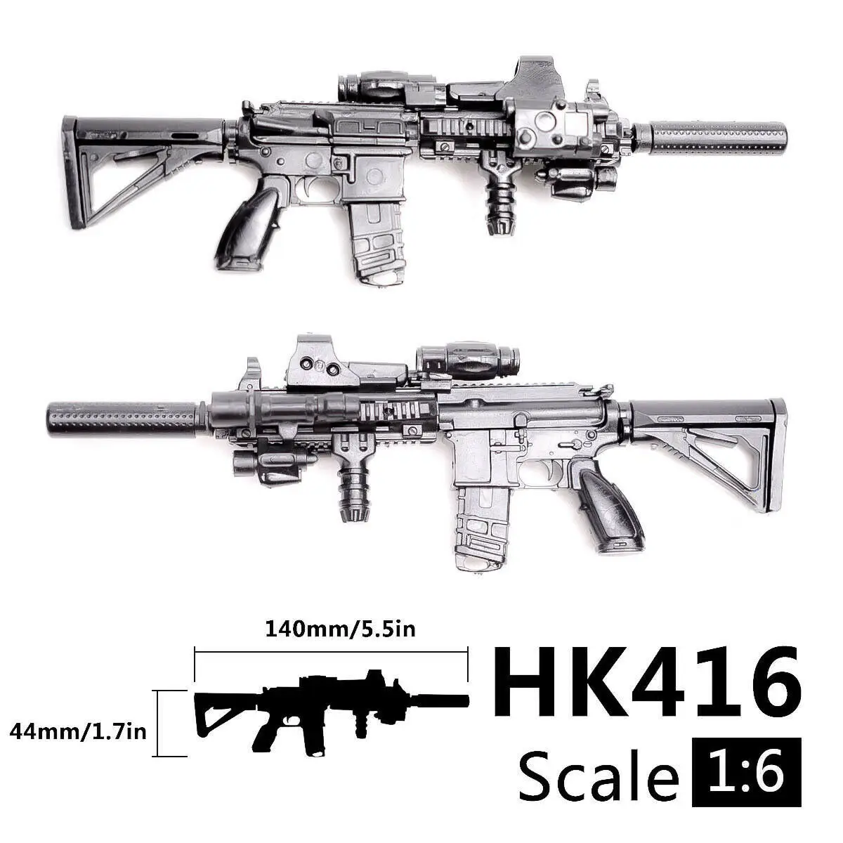 1:6 PUBG M416 HK416 винтовка сборка пистолет модель головоломки для сборки строительные кирпичи для фигурки