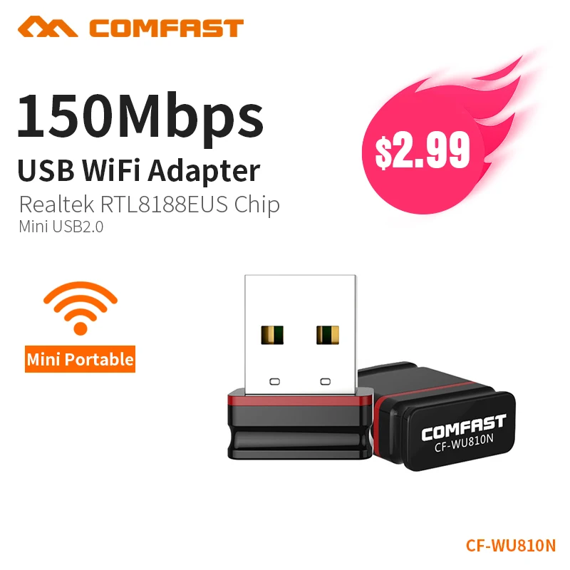Беспроводной мини USB Wi Fi адаптер 150 Мбит/с 802.11n для MAC WindowsXP/7/8/10 Vista Linux|lan card|wifi adapter