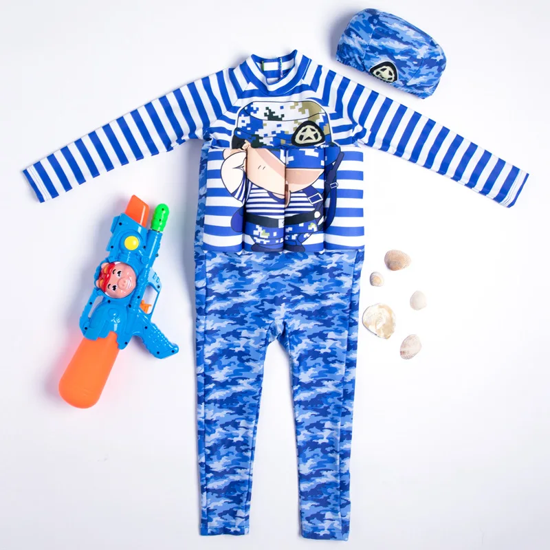 Плавающий купальник для детей с рисунком армейского рашгарда купальный костюм