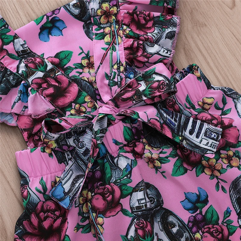 Newborn Kids Baby Girl sleeveless ruffle Sundress Star Wars Dress Ruffle summer clothes | Детская одежда и обувь