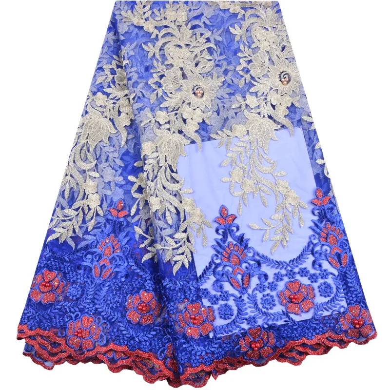 

2018 модная французская кружевная ткань высокого качества, африканский тюль, вышитая Цветочная прозрачная сетчатая кружевная ткань для свад...