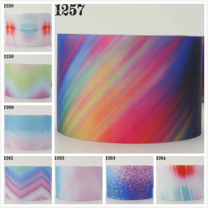 10 ярдов-Различные размеры градиентная цветная лента с принтом корсажная