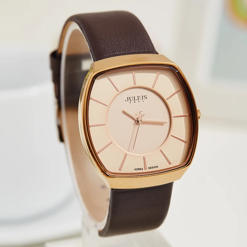 Julius Homme мужские часы японские кварцевые Изысканная мода платье браслет простой