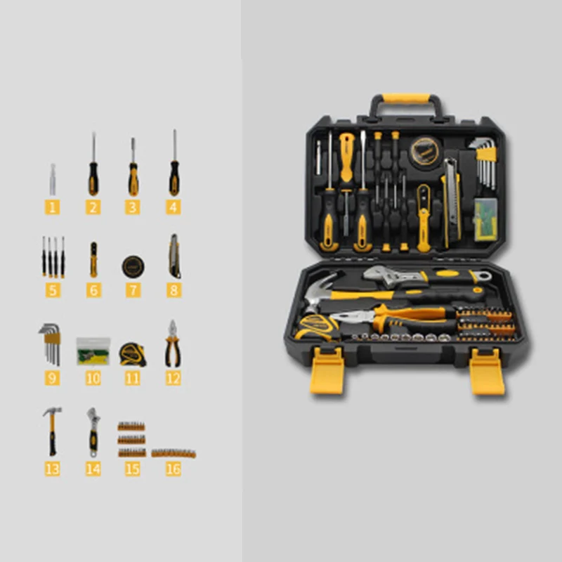 100 piece set бытовой набор инструментов Multi function repair аппаратный инструмент