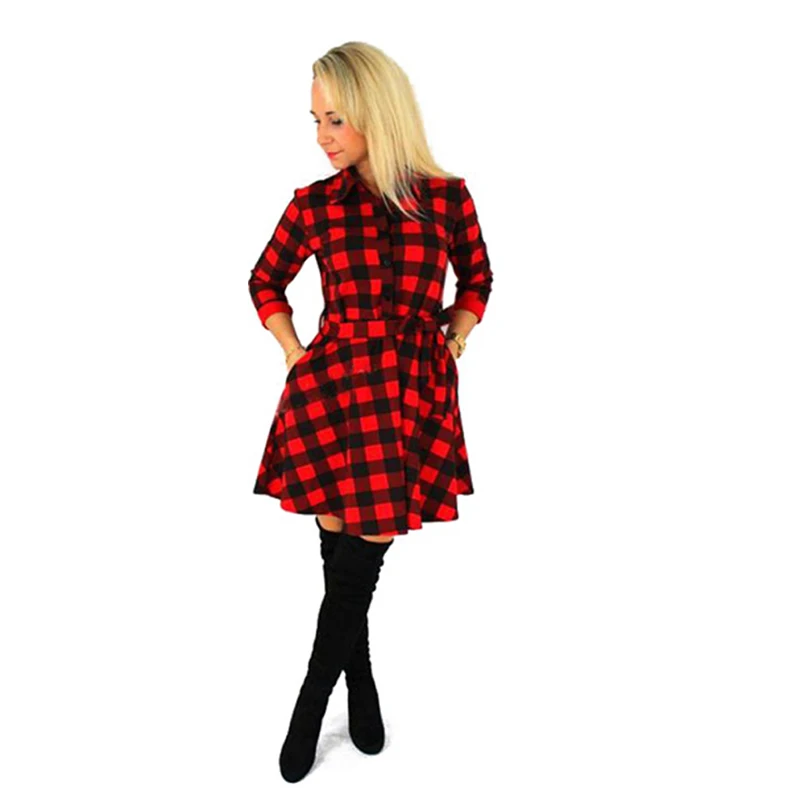 Платье женское клетчатое с отложным воротником на шнуровке|shirt xxxl|dress catdress shirt pattern
