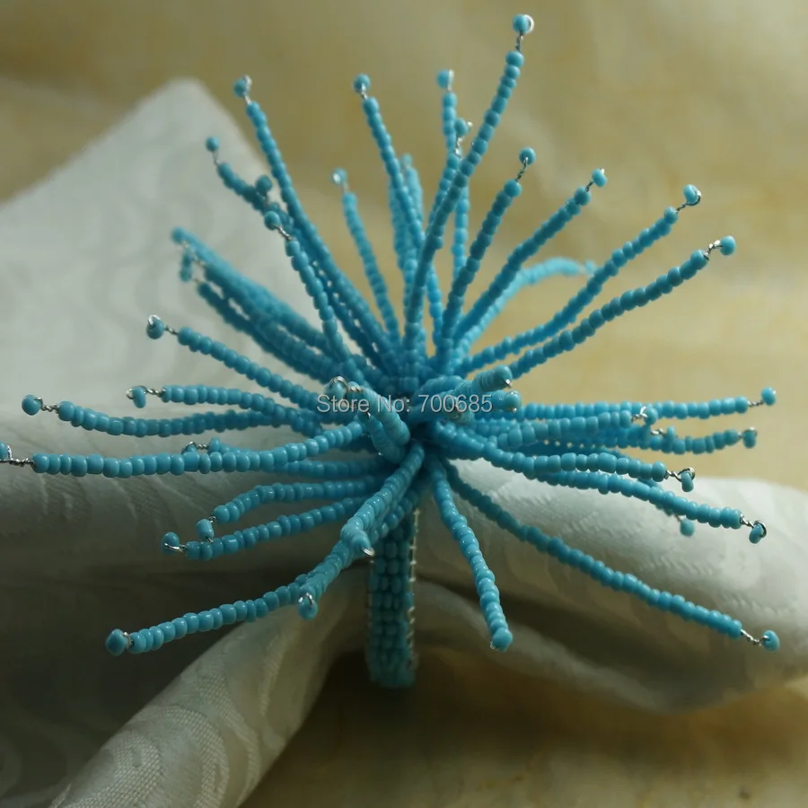 

glass beads napkin holder for wedding ,