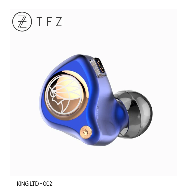 Синий TFZ KING LTD HiFi наушники-вкладыши монитор IEM с двойной магнитной схемой Графен драйвер 2 pin/0,78 мм съемный кабель - Цвет: Синий