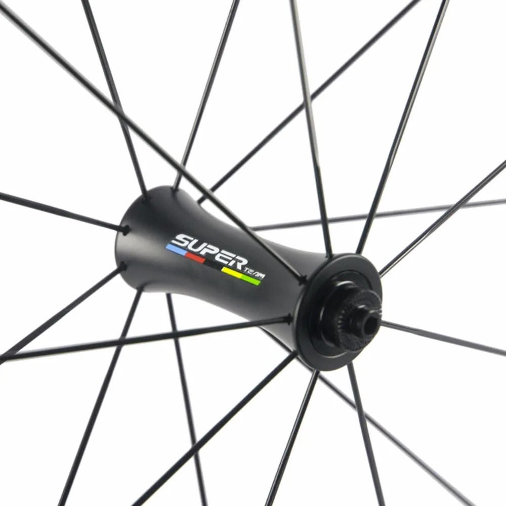 700C углерода Колесный диск 50 мм колеса для дорожного велосипеда 23 SUPERTEAM ширина