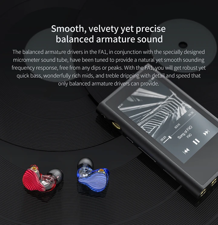 FiiO FA1 3D Печатных Один драйвер балансными арматурными HIFI наушники для iOS и Android съемный кабель MMCX дизайн