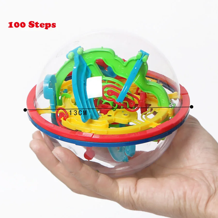 3D магический лабиринт-шар с Perplexus 100-299 уровней интеллект мяч катящийся мяч головоломка кубики игры Обучающие Развивающие игрушки, 4 стиля - Цвет: 100 Steps