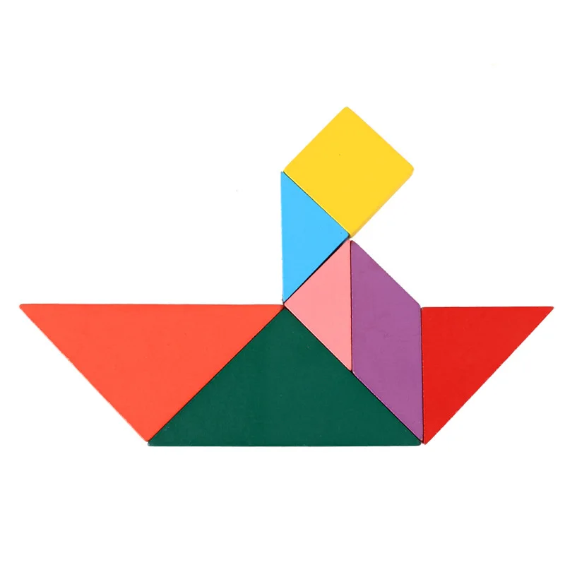 DDWE Tangram деревянные головоломки Детские Пазлы головоломка Танграм Развивающие
