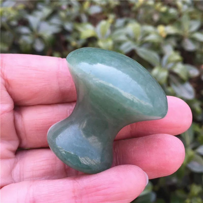 40mm Natural Green Aventurine Crystal Mushroom Lovely Polished Quartz Mineral Healing Massage Relaxation Stone | Дом и сад