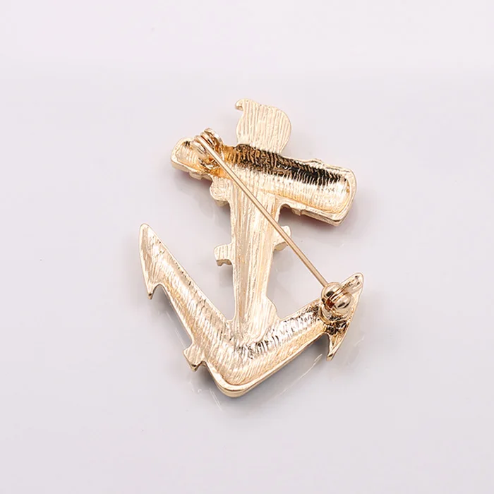 Модные ювелирные аксессуары позолоченная металлическая эмалированная брошь в