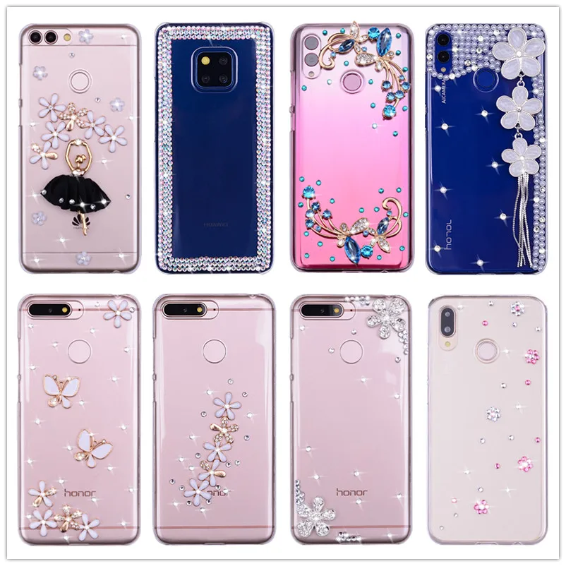Алмазный чехол для Huawei Y5 Y6 Prime Y7 Pro 2018 Y3 2017 Y9 Honor 7A 7C pro 7X 7S 6A 6C 6X 8 9 Lite 10 чехлы телефонов