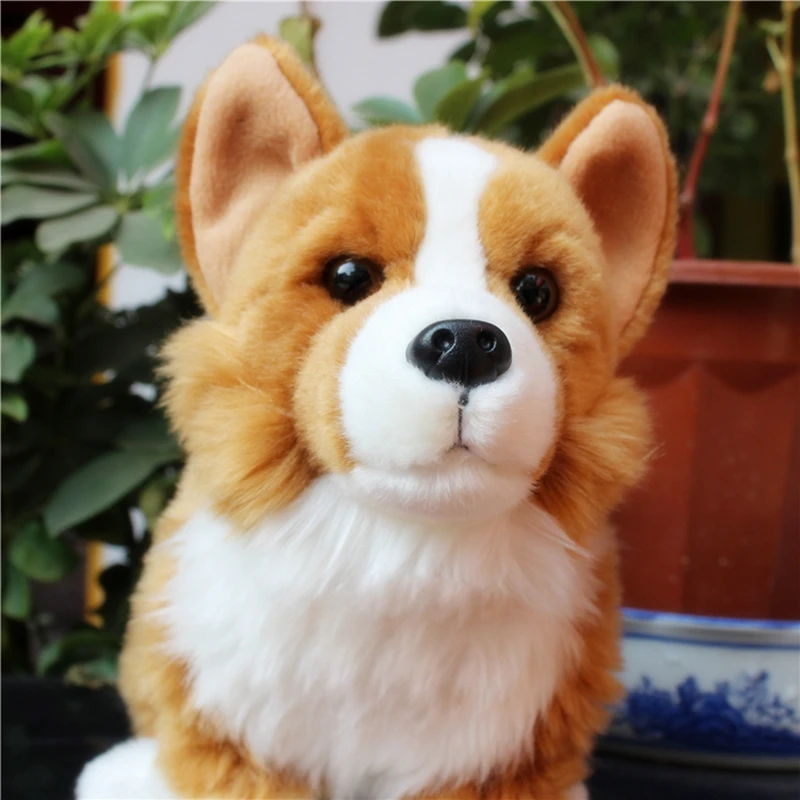 Kawaii качество Моделирование животных корги плюшевые игрушки мягкие животные