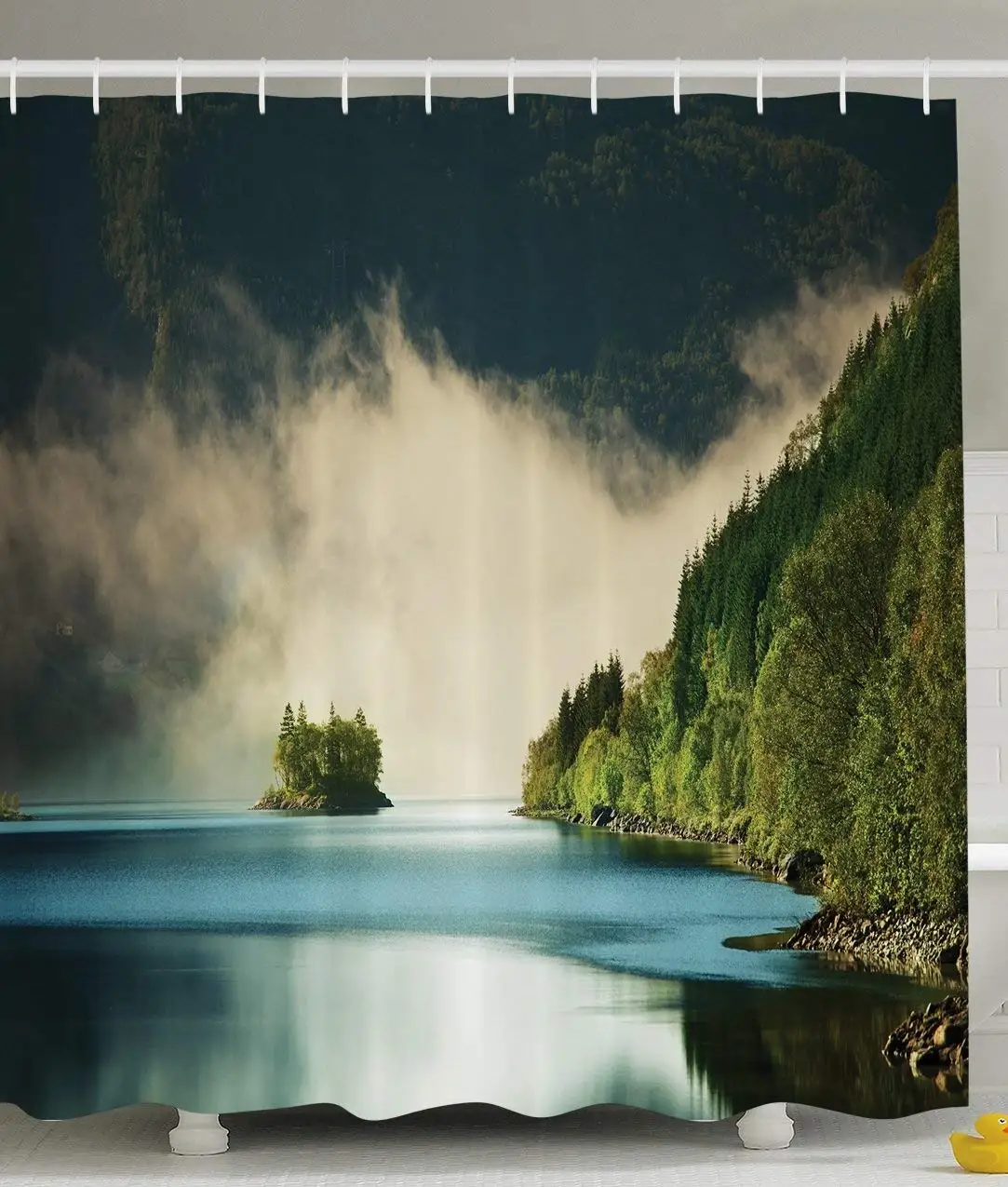 Декор для дома и озера занавеска ванной комнаты душа современная ткань с принтом