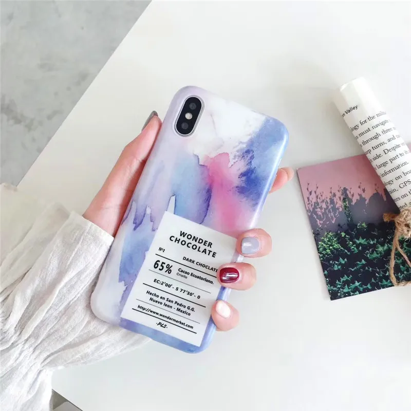 LUDI художественный мраморный чехол для телефона s iphone X 7 7Plus 6 6splus 8 8Plus простая