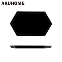 akuhome scandinavian stainless steel plate geometric series diamond shaped combo tray creative metal breakfast dish