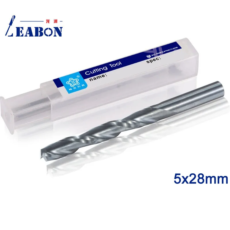 LEABON 5x28 мм двойная спиральная фрезерная головка роторные заусенцы из карбида с