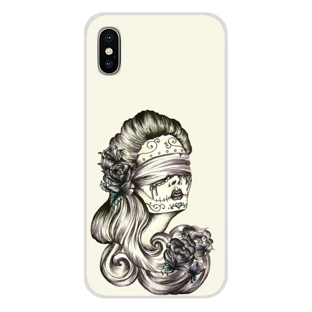 Мексиканские Аксессуары для девочек чехлы телефонов Apple iPhone X XR XS MAX 4 4S 5 5S 5C SE 6 6S 7 8