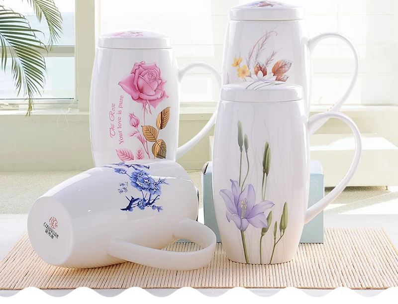 

700ML, bone china big coffee mug, ceramic tumbler tea time, large mug christmas cup gift, porcelain big mug, enamel cup taza