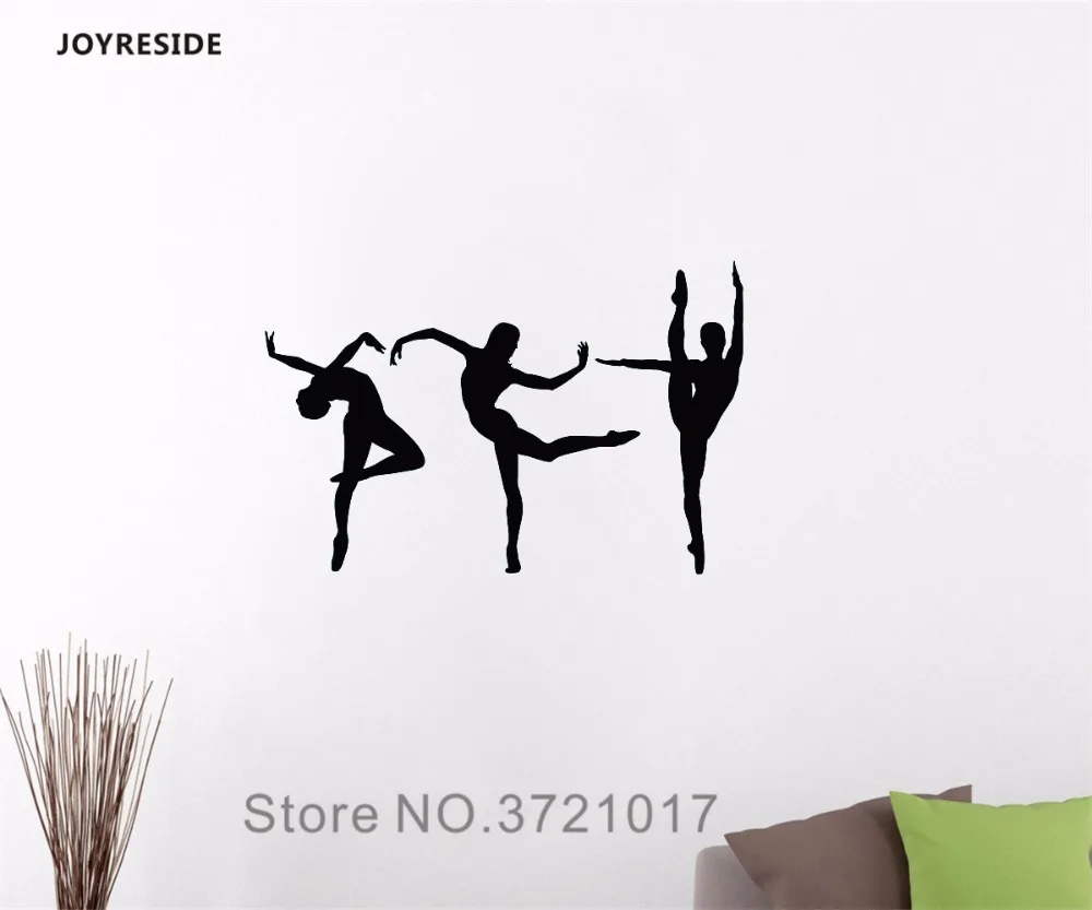 Балетная настенная балетная наклейка joyliving Виниловая для девочек детской