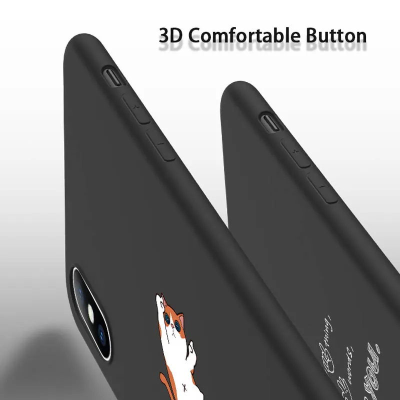 Чехол USLION для телефона iPhone X XS XR Xs Max 6 6s 7 8 Plus 5 SE забавные мультяшные животные