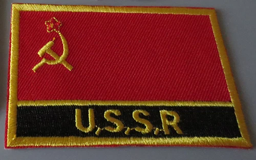 Flag Patch Нашивки с вышитым национальным флагом и металлический значок с флагом U, S, S, R Россия СССР - Цвет: Flag Patch
