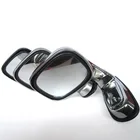 Автомобильное зеркало заднего вида, универсальное боковое зеркало черного и серебристого цвета с регулируемым широким углом обзора, 1 шт.